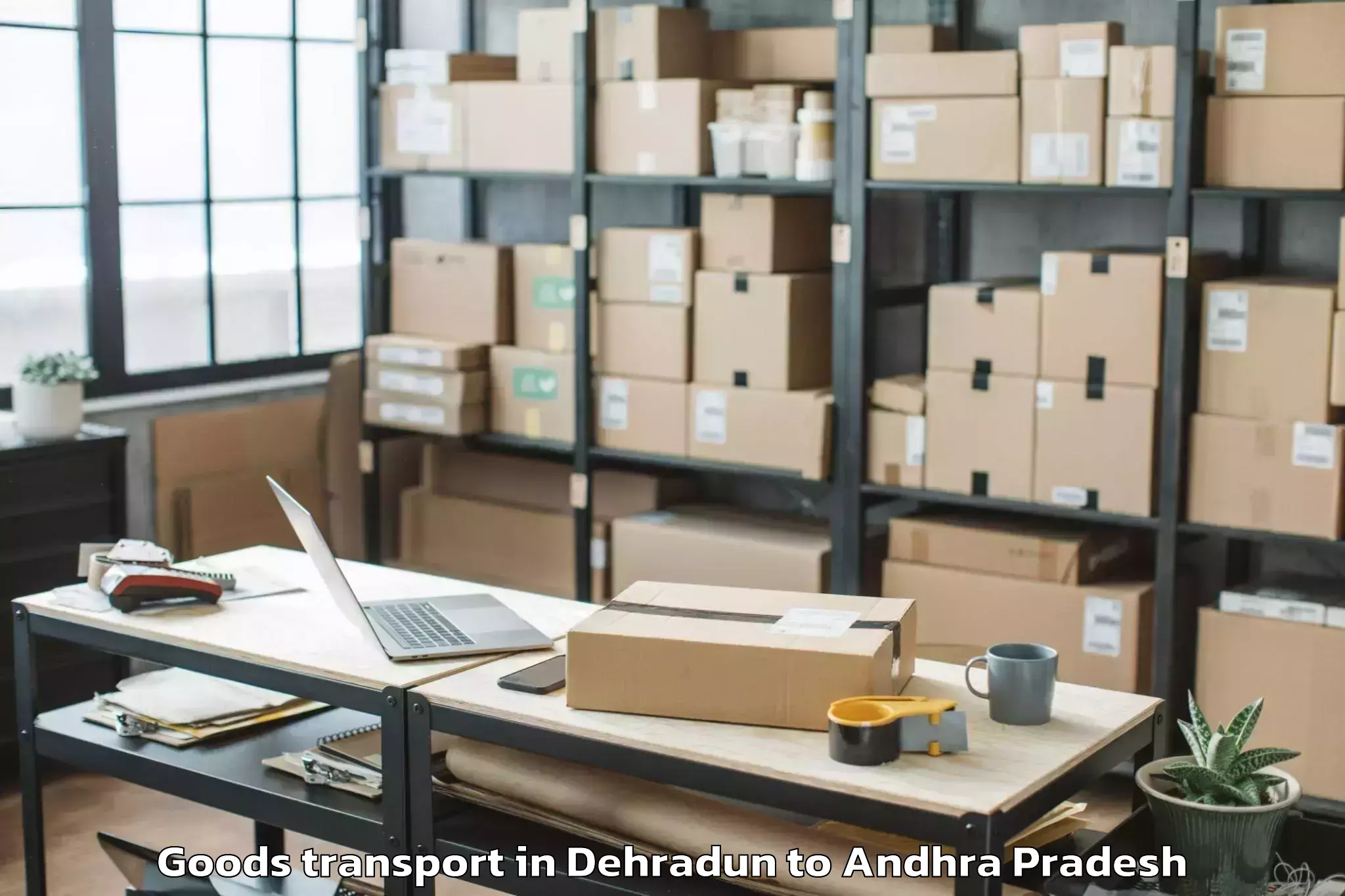 Book Dehradun to Savalyapuram Kanamarlapudi Goods Transport Online